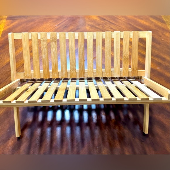 2 Tier Bamboo Dish Drying Rack Collapsible Plate Cutlery Holder Kitchen - Picture 8 of 10